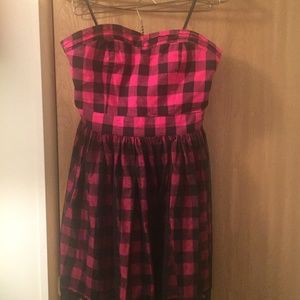 Plaid sweetheart dress